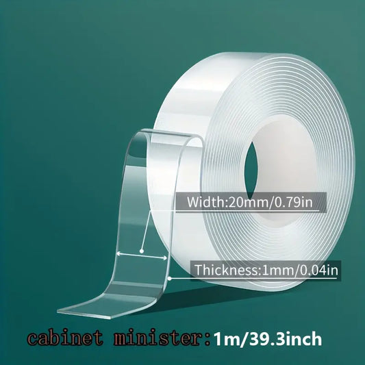 Transparent Double-Sided Tape – Reusable & Strong Adhesive