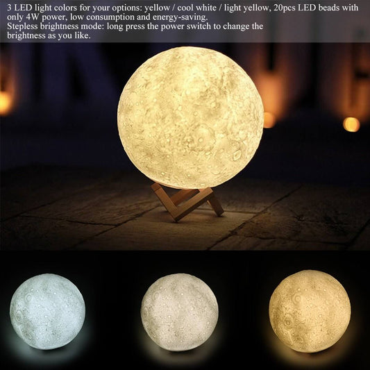 3D Moon LED Night Lamp