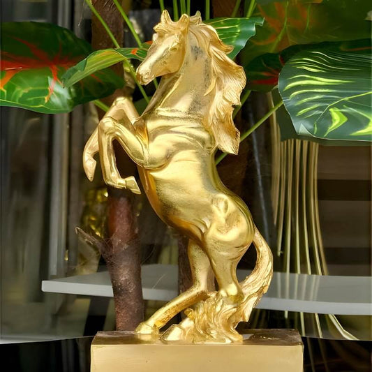 Gold-Plated Horse Statue