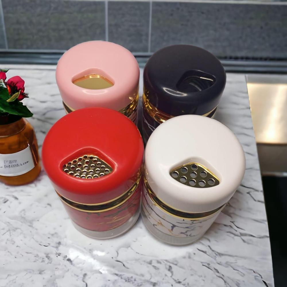 4 in 1 Spices Jar Set for Organized Kitchen"