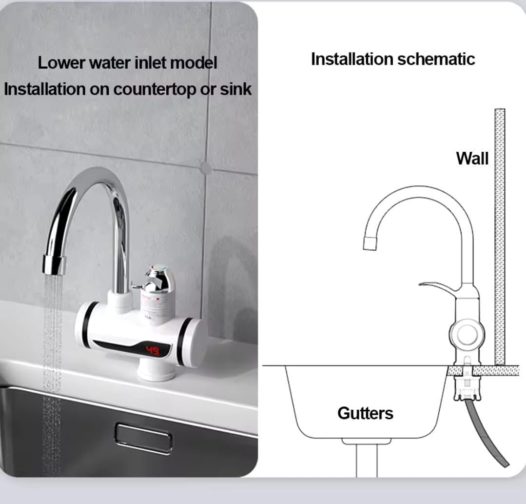 Instant 360° Electric Water Heating Tap for Kitchen